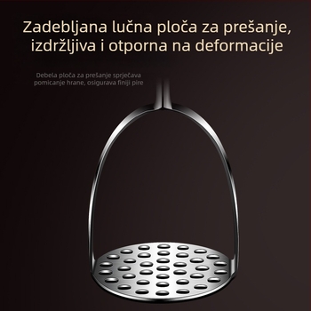 Pire krumpira od nehrđajućeg čelika 304 za dječju hranu – ručni alat za pire, kućna uporaba