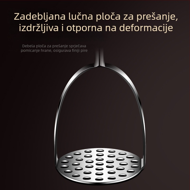 Pire krumpira od nehrđajućeg čelika 304 za dječju hranu – ručni alat za pire, kućna uporaba