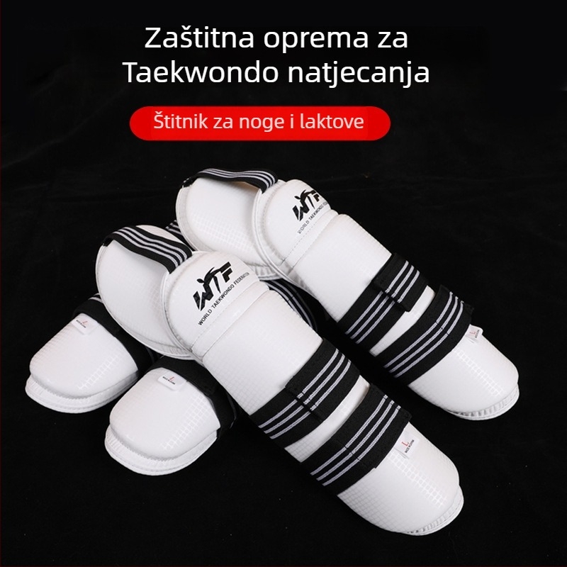 Debeli Taekwondo komplet zaštite sa zaštitom lakta i potkoljenice za treninge i natjecanja