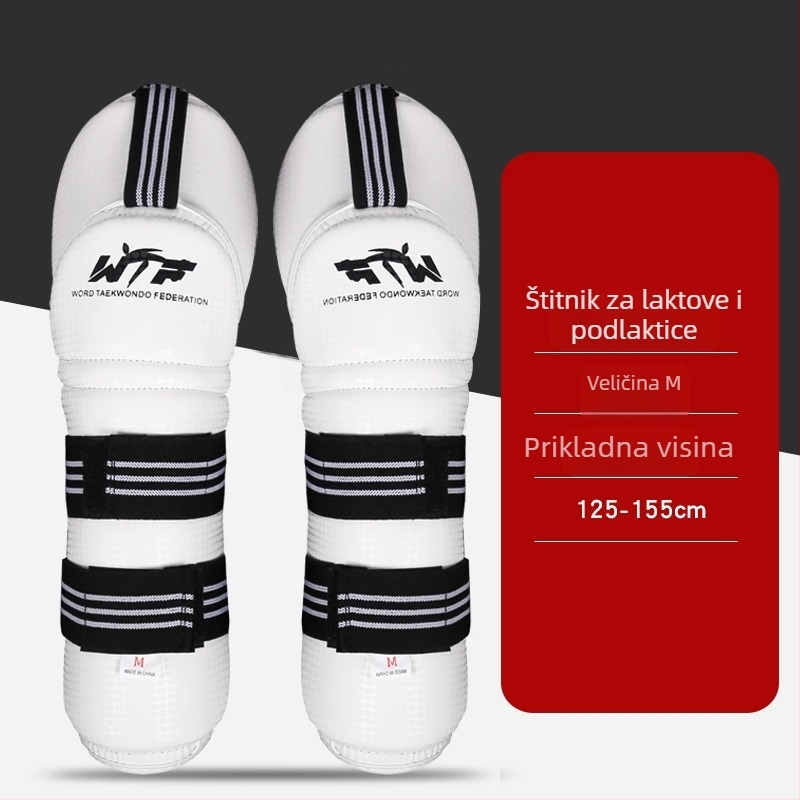 Debeli Taekwondo komplet zaštite sa zaštitom lakta i potkoljenice za treninge i natjecanja