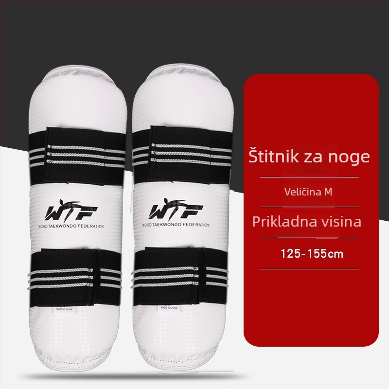 Debeli Taekwondo komplet zaštite sa zaštitom lakta i potkoljenice za treninge i natjecanja