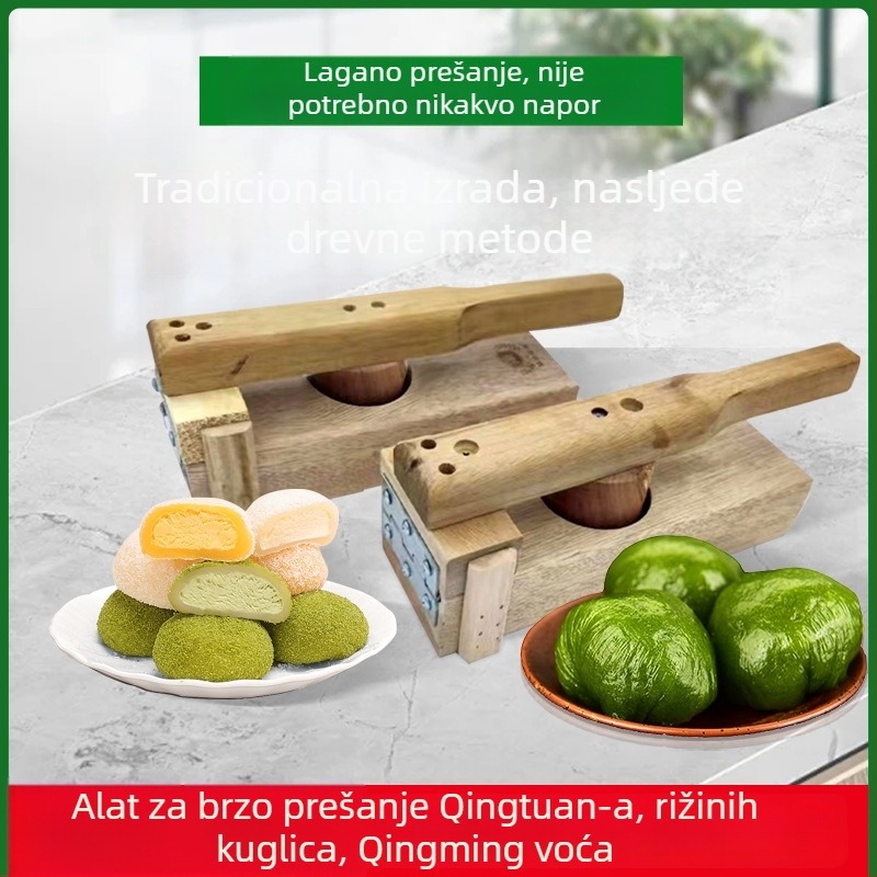 Drvena presna forma za ljepljivo rižno tijesto, listovi za gyozu i rižne kolače
