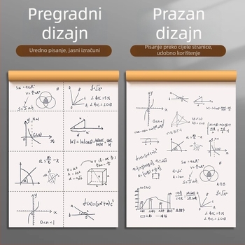 True Color podijeljeni blok crteža za učenike osnovne škole, debele odvojive stranice za bilješke i prazne papirne stranice za izračune