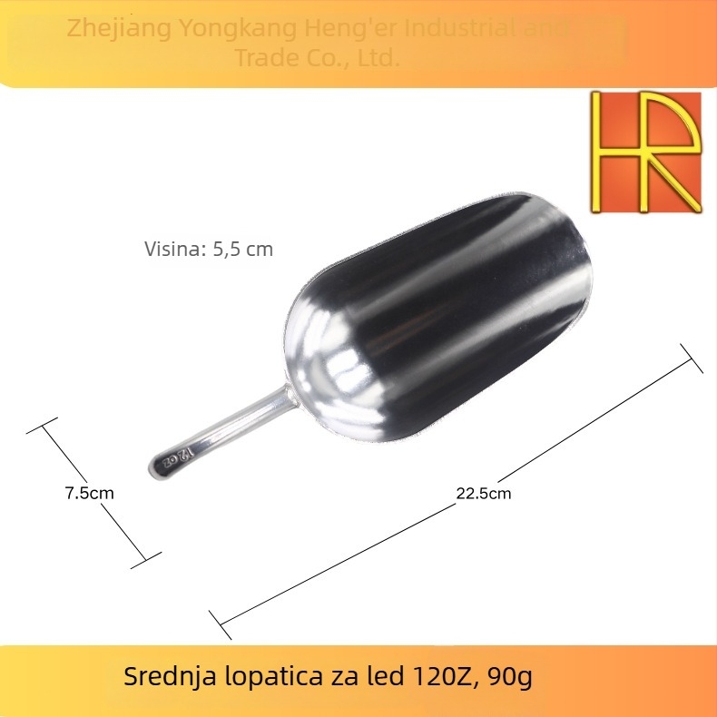 Kuhinjska lopatica od aluminijske legure s okruglim otvorom, višenamjenska za žitarice, rižu, brašno, čaj i suhu hranu