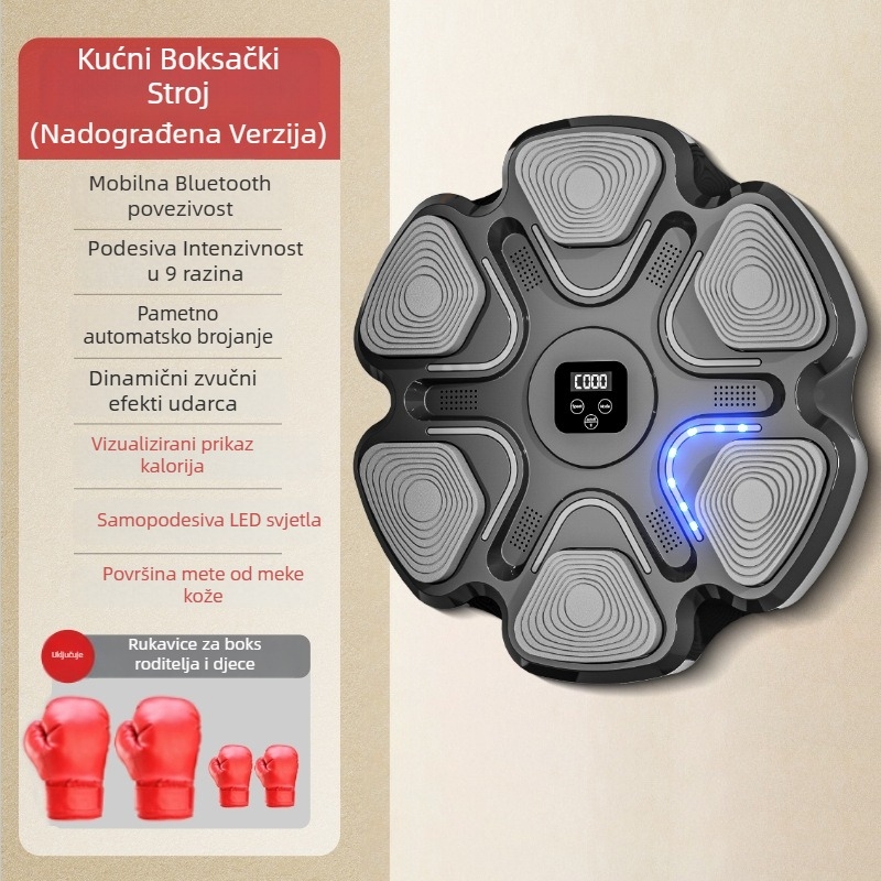 Pametna glazbena boksačka ploča za kućnu upotrebu, elektronički cilj za reakciju za trening boksa i opuštanje