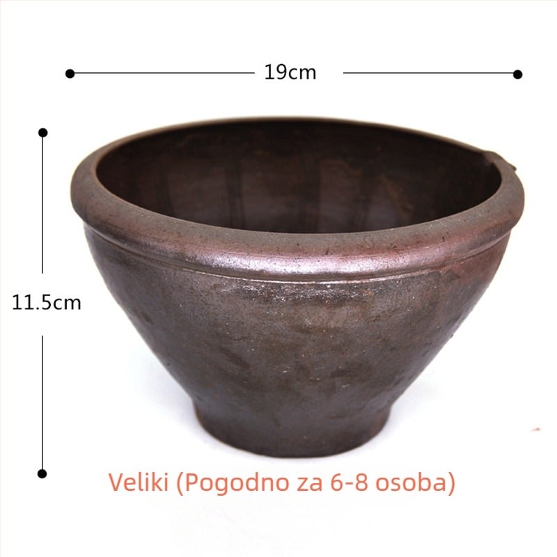 Keramički mortar i tučak za kućnu upotrebu – mljevenje češnjaka i ljutih papričica, tradicionalni stil