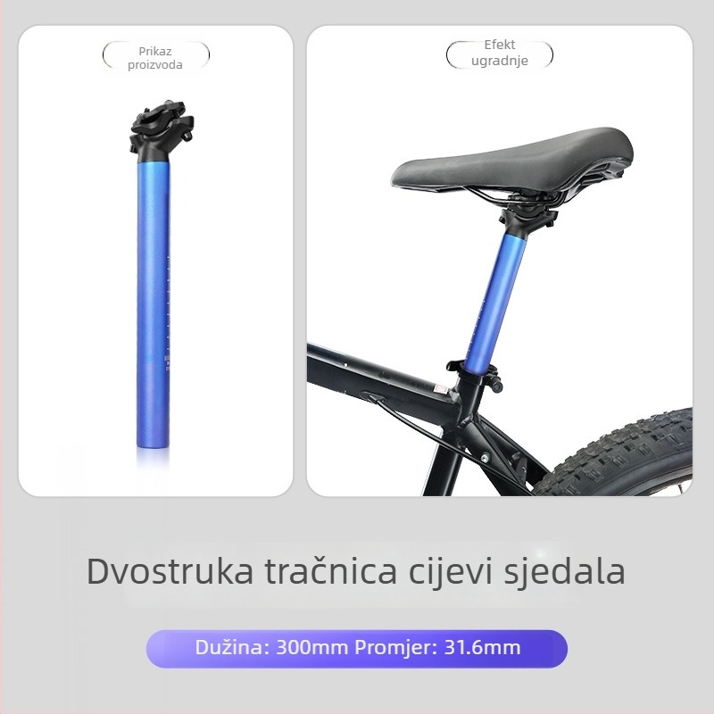 Forever aluminijski post za sjedalo od legure aluminija s dvostrukim vodilicama za planinske i cestovne bicikle