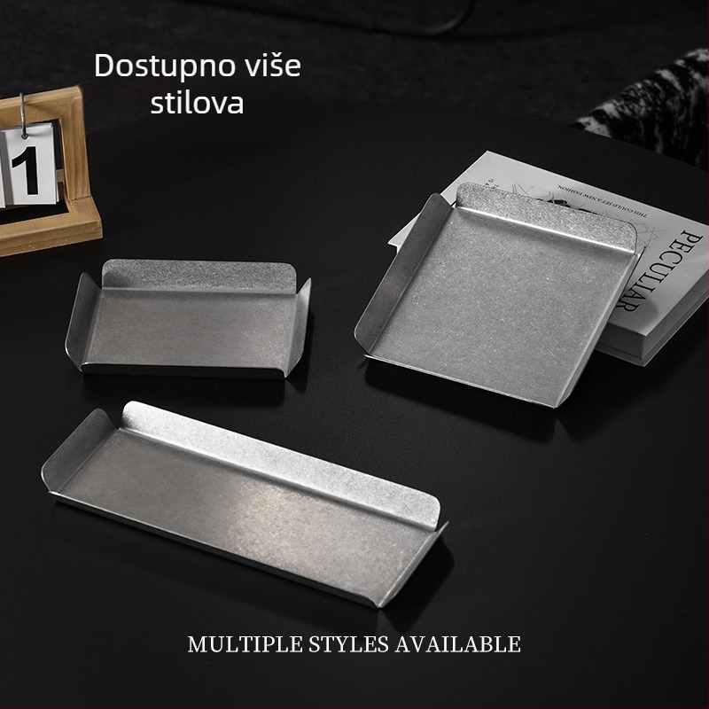 Retro tanjur od nehrđajućeg čelika, kvadratnog oblika, japanskog stila, za kafiće i restorane