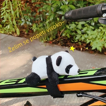 Slatka plišana privjesak za bicikl – dekor za cestovne i brdske bicikle, panda i dinosaurus dizajn
