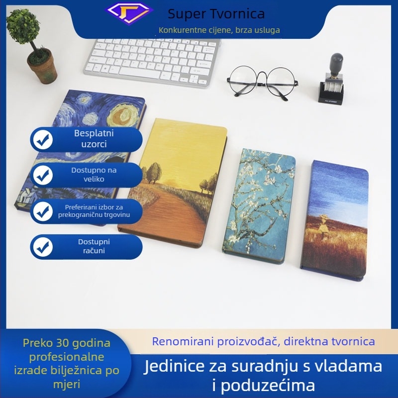 Bookboy Studentski blok A5B5 – elegantan planer, prilagodljiva bilježnica za skice uz jednostavan logotip
