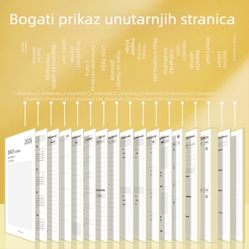 Four Seasons 2026 prilagođeni dnevnik za slikanje uljem i tjedni planer