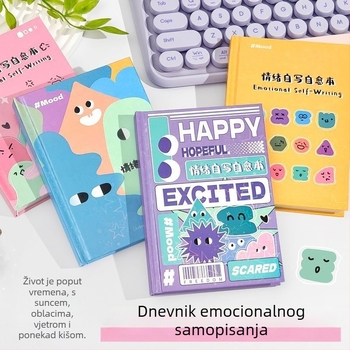 Emocionalni dnevnik za emocionalno samopisanje i samoozdravljenje, životne bilješke, prenosiva bilježnica za učenike, premium planer, bilješke o rasporedu