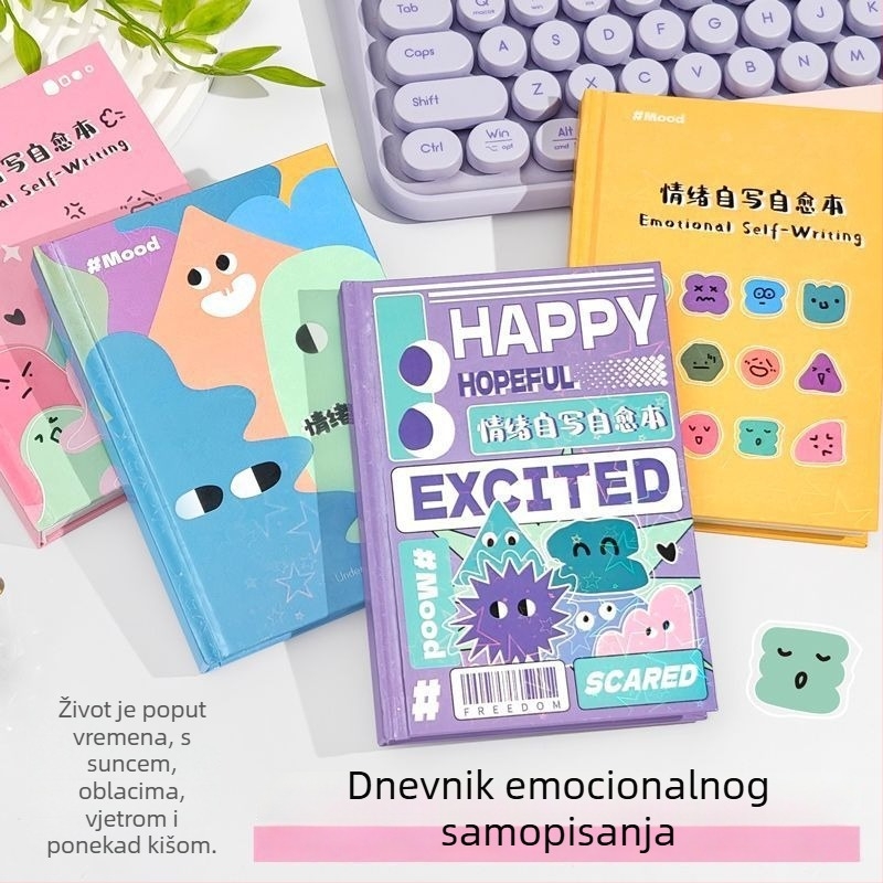 Emocionalni dnevnik za emocionalno samopisanje i samoozdravljenje, životne bilješke, prenosiva bilježnica za učenike, premium planer, bilješke o rasporedu