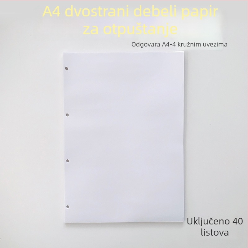 Debeli dvostrani bilježnica s papirjem za odvajanje, odvojivi listovi, zbirka ilustracija s naljepnicama i washi trakom