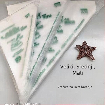 Jednokratne vrećice za ukrašavanje, debelih stijenci, velike, srednje i male – 100 kom.