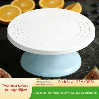 10-inčni okretni tanjur za ukrašavanje torti – plastični DIY set