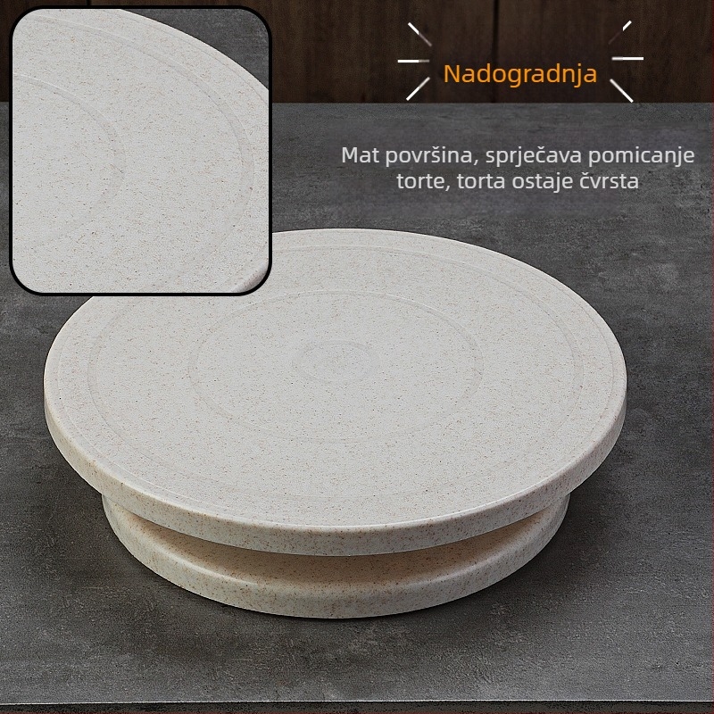 Plastična rotirajuća ploča za ukrašavanje torti s protukliznom površinom
