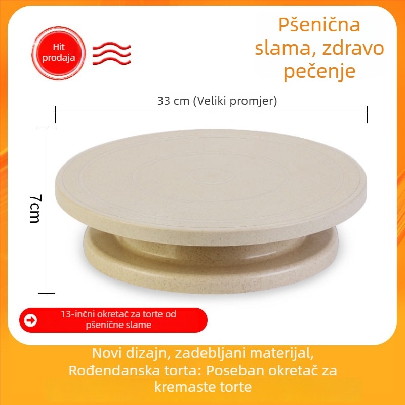 Plastična rotirajuća ploča za ukrašavanje torti s protukliznom površinom