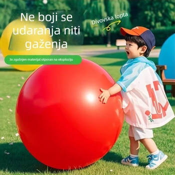 36-inčni ekstra veliki latex balon, debeľeg, otporan na eksploziju, za djecu na igralištu na travnjaku i za vanjsku igru