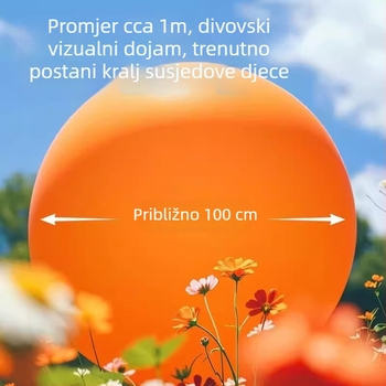 36-inčni ekstra veliki latex balon, debeľeg, otporan na eksploziju, za djecu na igralištu na travnjaku i za vanjsku igru