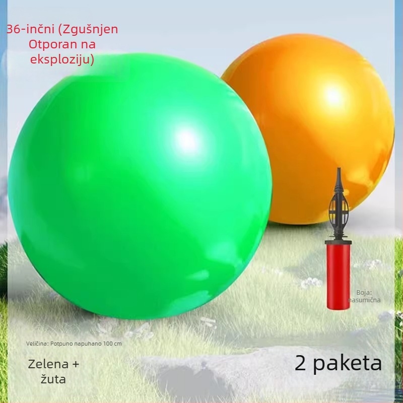 36-inčni ekstra veliki latex balon, debeľeg, otporan na eksploziju, za djecu na igralištu na travnjaku i za vanjsku igru