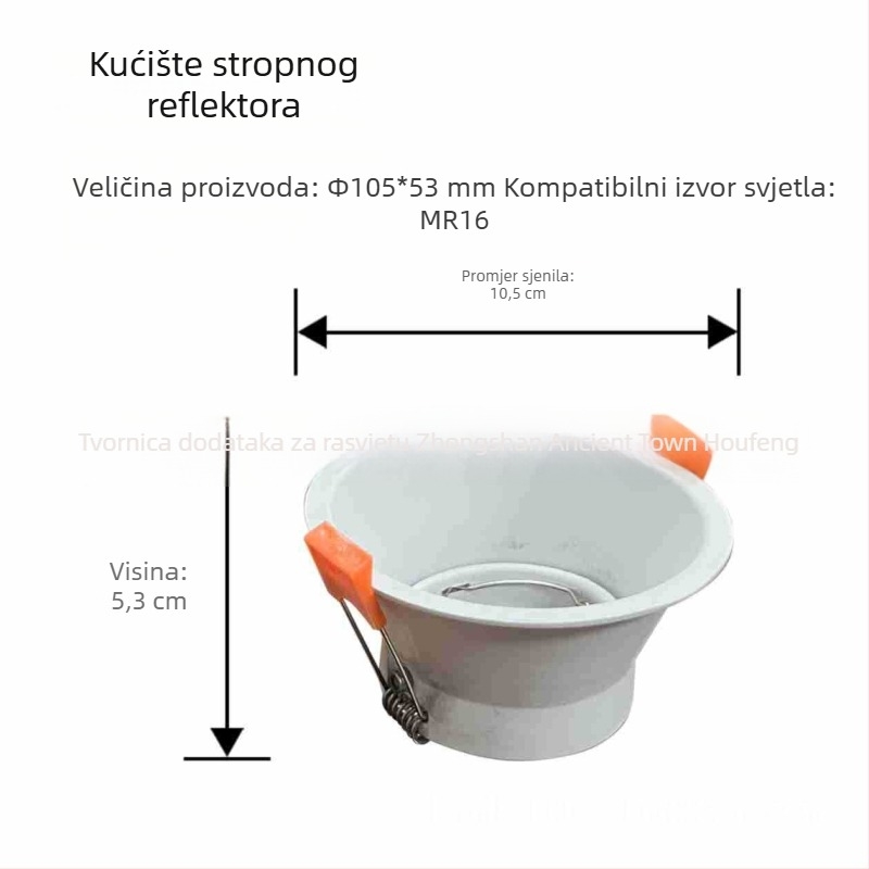 Okrugli držač MR16/MR111 reflektora, aluminijsko kućište lampe s praškim premazom, hotelsko osvjetljenje HF-T054/HF-T055/HF-T056