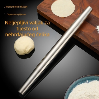 Valjak za tijesto od nehrđajućeg čelika 316, šuplje jezgro, višenamjenski alat za knedle i tijesto, alat za pečenje