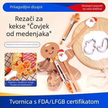 Silikonski set alata za kućno pečenje – otporan na visoke temperature: kalupi za kekse, kuhinjske štipaljke za hranu, skraperi, valjak za tijesto i spatula za kremu