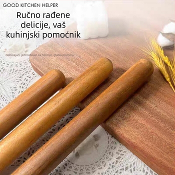 Premium masivni drveni valjak za tijesto, ekstra veliki, od sandalovog drveta, za listove za knedle, kuhinjski alat