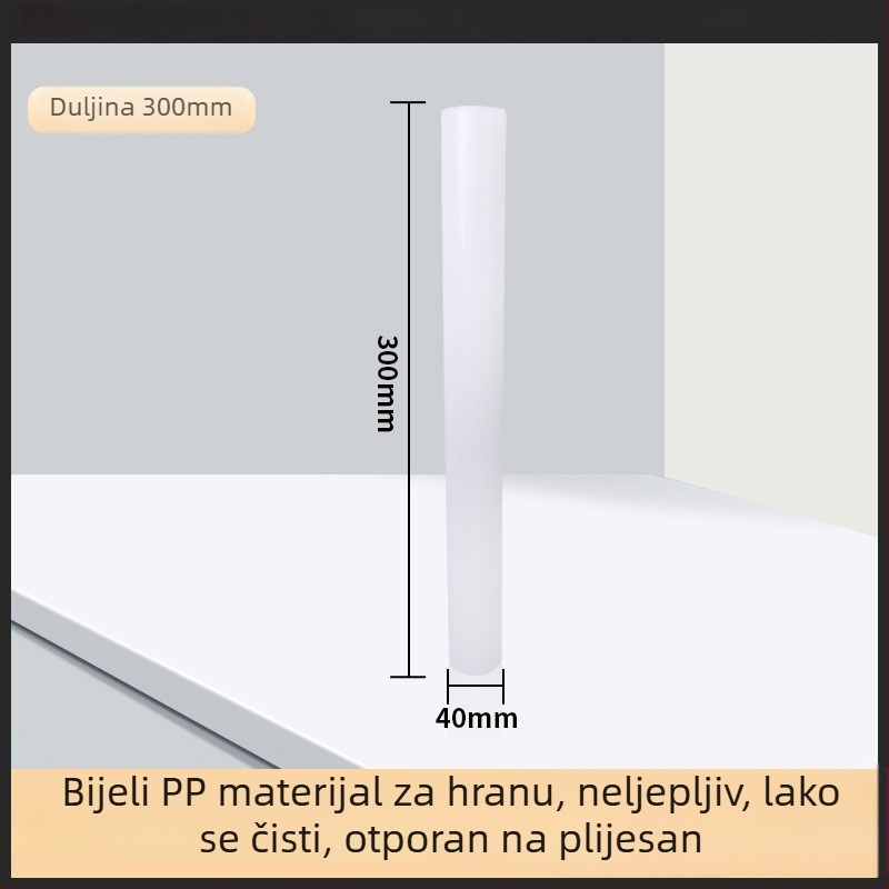 PP neprijanjajući valjak za tijesto, prehrambene kvalitete fondant valjak za kućnu upotrebu, pogodan za tijesto za knedle i rezance