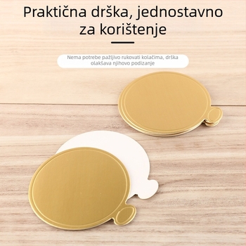 Zlatna kvadratna podloga za tortu – ponovno upotrebljiva kružna baza za deserte s mousseom