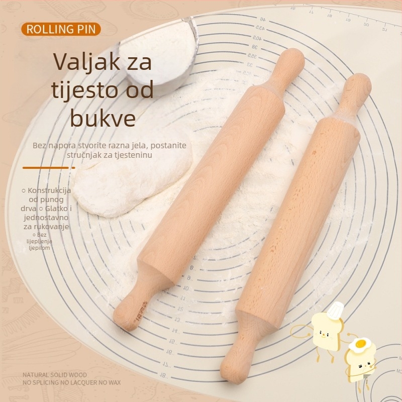 Vijak za tijesto od bukovine, jedinstvena konstrukcija, pogodna za rezance i tijesto za knedle, kuhinjski alat od tvrdog drveta za kućnu upotrebu
