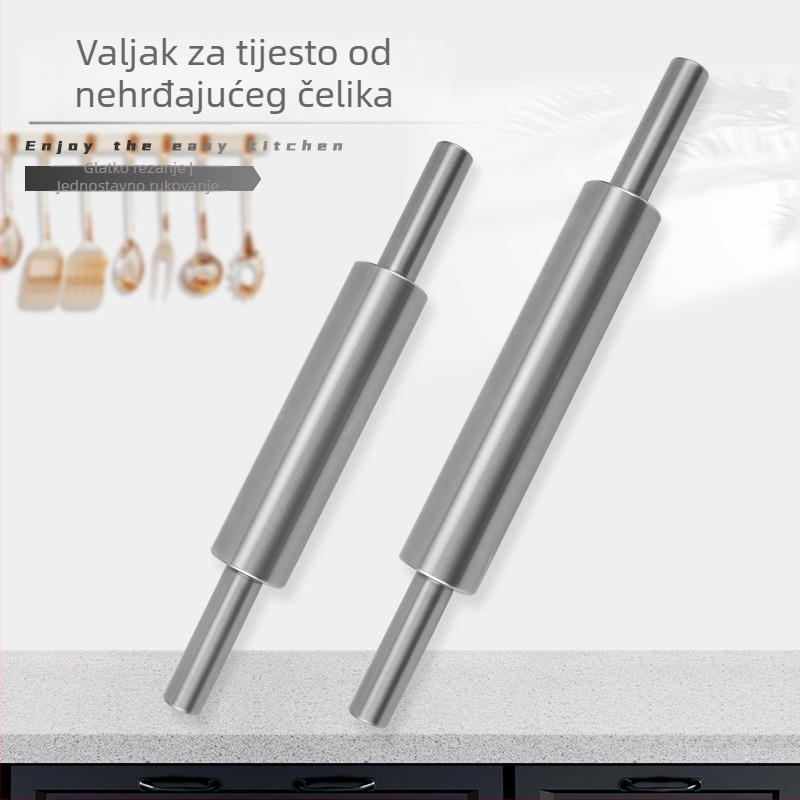 Nehrđajući čelični valjak za tijesto – valjak za izradu listova za knedle i rezance