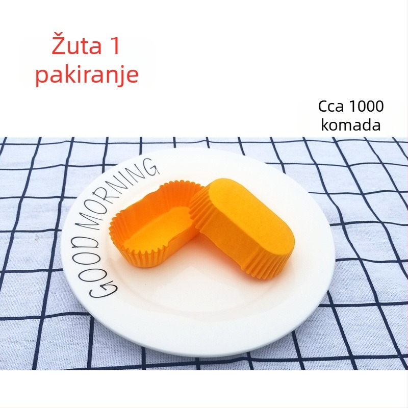 72-ovalni papir za pečenje s 36 kalupa za kolače, premaz silikonom, otporan na masnoće