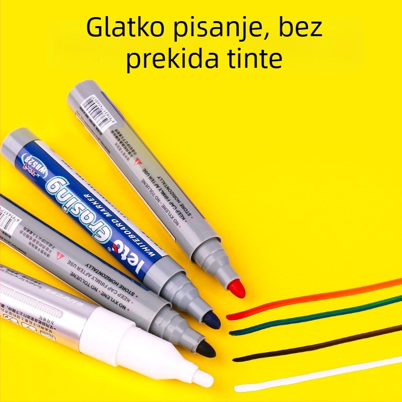 Crni marker za bijelu ploču, izbrisivi, širokog vrha, za cijene i plakate