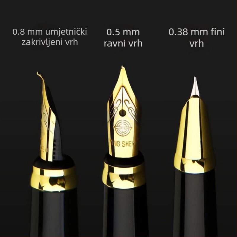 Pero za kaligrafiju Eternal Life s iridijskim vrhom – za učenike i odrasle, kutija za poklon, graviranje moguće