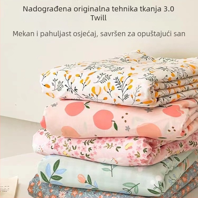 Posteljina od 100% pamuka, twill tkanina, reaktivno tiskanje i bojanje, moderni minimalistički stil za kućnu upotrebu