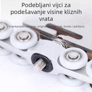 Staklena klizna vrata — visi kotačić od željeza i nehrđajućeg čelika