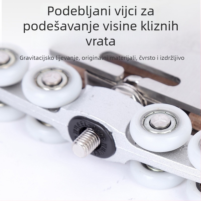 Staklena klizna vrata — visi kotačić od željeza i nehrđajućeg čelika