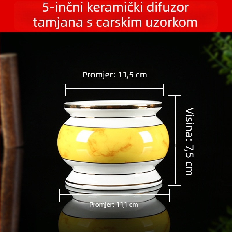 Keramički tamjanik s carski uzorak za unutarnju upotrebu