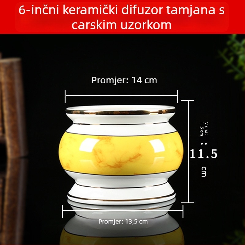Keramički tamjanik s carski uzorak za unutarnju upotrebu