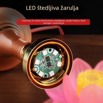 LED šarolika lotos lampica za buddhističke hramove i kućne oltare