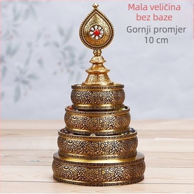 Mandala od čistog bakra, ručno izrađeni ukras za budističko svetište, mandala sa sedam dragocjenosti