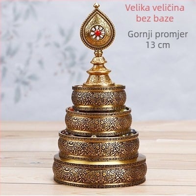 Mandala od čistog bakra, ručno izrađeni ukras za budističko svetište, mandala sa sedam dragocjenosti