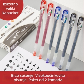 Gel olovka 0,4 mm s igličastim vrhom, za ispite, pisanje i potpisivanje, brzo sušenje, plava/crna/crvena