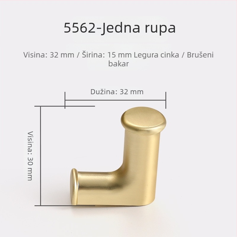 Moderan minimalistički ručak za vrata ormara, ulaznog ormarića i TV ormarića, ručka za ladice s višenamjenskim kukom.