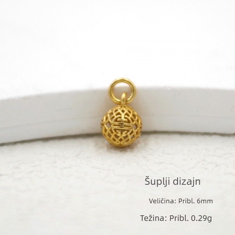 DIY privjesak od S925 srebra s pozlaćivanjem — trodimenzionalna Buddha statua sa Zelenom Tarom i Budom bez forme