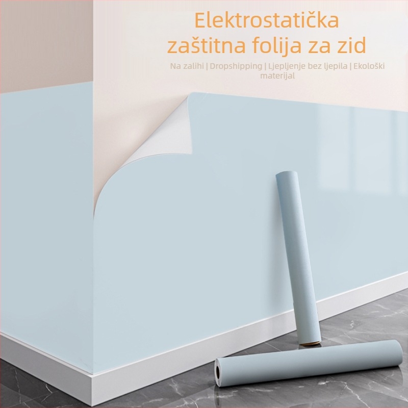 Samoljepljivi elektrostatni zaštitni film za zid, protiv ogrebotina, ne oštećuje zid, za dom i obrazovne prostore