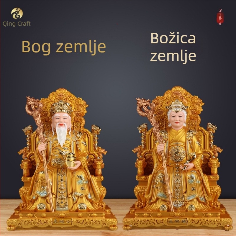 Statu Zemljanskog Boga i Zemljine Boginje, od smole, za ulaz u dom, zaštita