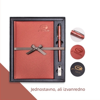 Bilježnica za poslovne darove s logom, prilagodljiva za korporativne i školske događaje, set poklon kutija